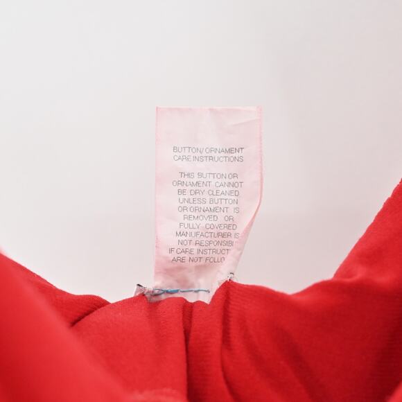 Vtg CACHE Dress Size 6 Red Babydoll Bow Flowy Ruffle Stretch Mini Sleeveless Y2k - Picture 10 of 12